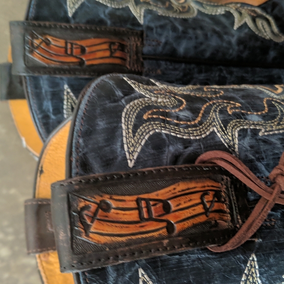 TIN HAUL "Country Sound" cowboy boots Neon Lights Sole NWT sz 10EE new in box - Picture 12 of 16